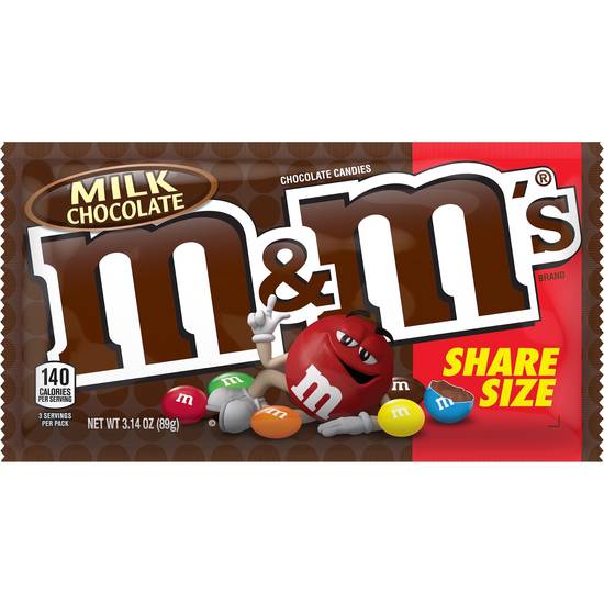 Order M&M's Milk Chocolate Candy Sharing Size, 3.14 OZ food online from Cvs store, WEST COVINA on bringmethat.com