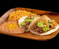Order 18. Two Carne Asada Tacos Combo food online from Filiberto Scottsdale store, Scottsdale on bringmethat.com