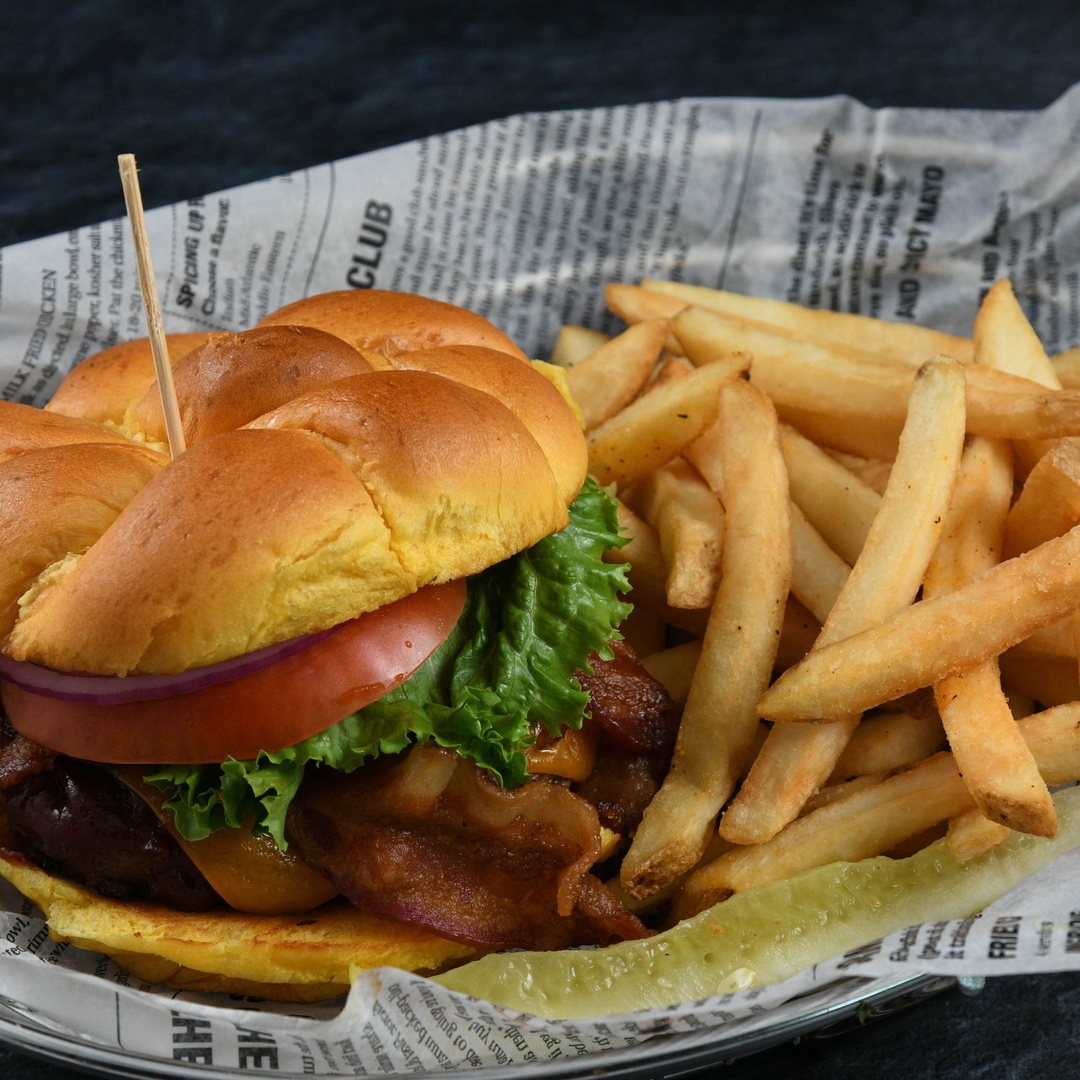 Order Bbq Bacon Cheeseburger food online from Rainforest Cafe store, Las Vegas on bringmethat.com