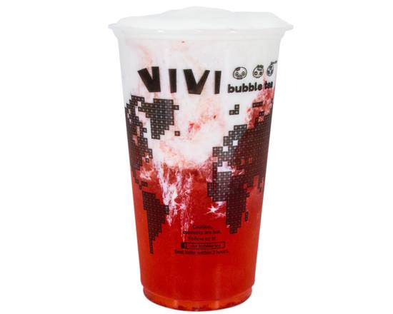 Order Strawberry Cream Float (Large) food online from Vivi Bubble Tea store, Metairie on bringmethat.com
