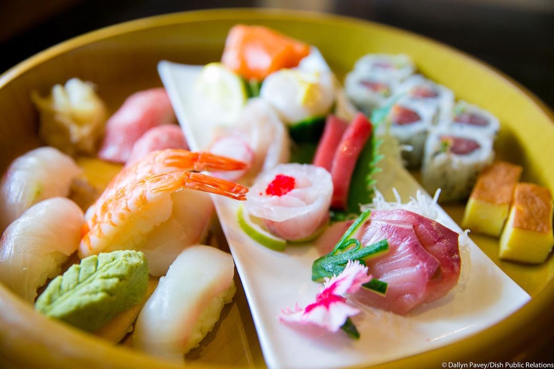 Order $34 Sushi & Sashimi Platter food online from Teikoku Restaurant store, Newtown Square on bringmethat.com