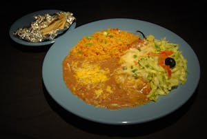 Order #7 - Chili Relleno Dinner food online from Manuel's Mexican store, Tempe on bringmethat.com