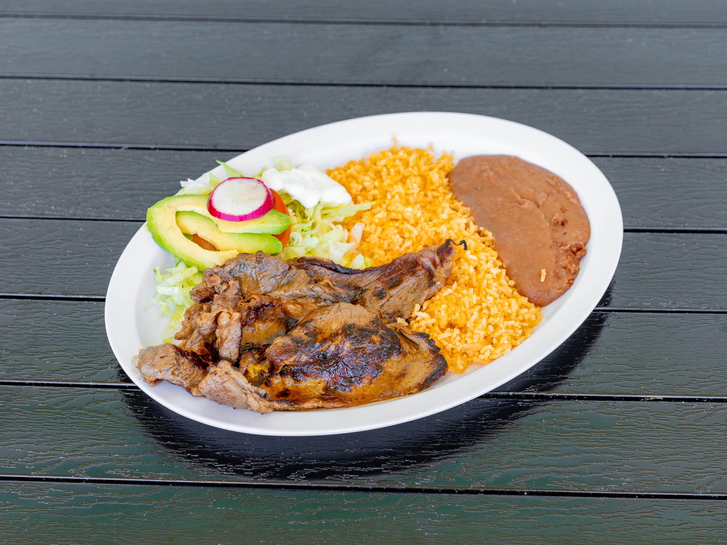 Order Carne Asada  food online from Rincon Sabroso Taqueria store, Mountain View on bringmethat.com
