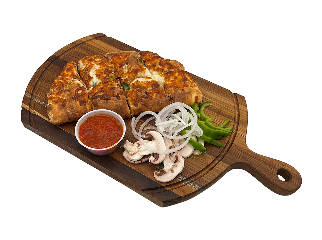 Order The Chicken Bomb Calzone food online from Land of Pizza Inc store, South Boston on bringmethat.com