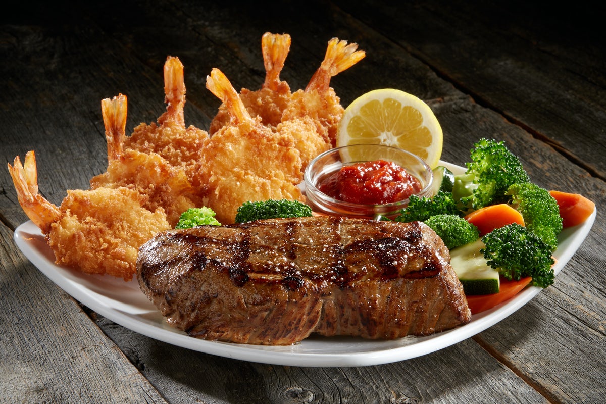 Order Steak & Jumbo Crispy Shrimp  food online from Sizzler store, Van Nuys on bringmethat.com