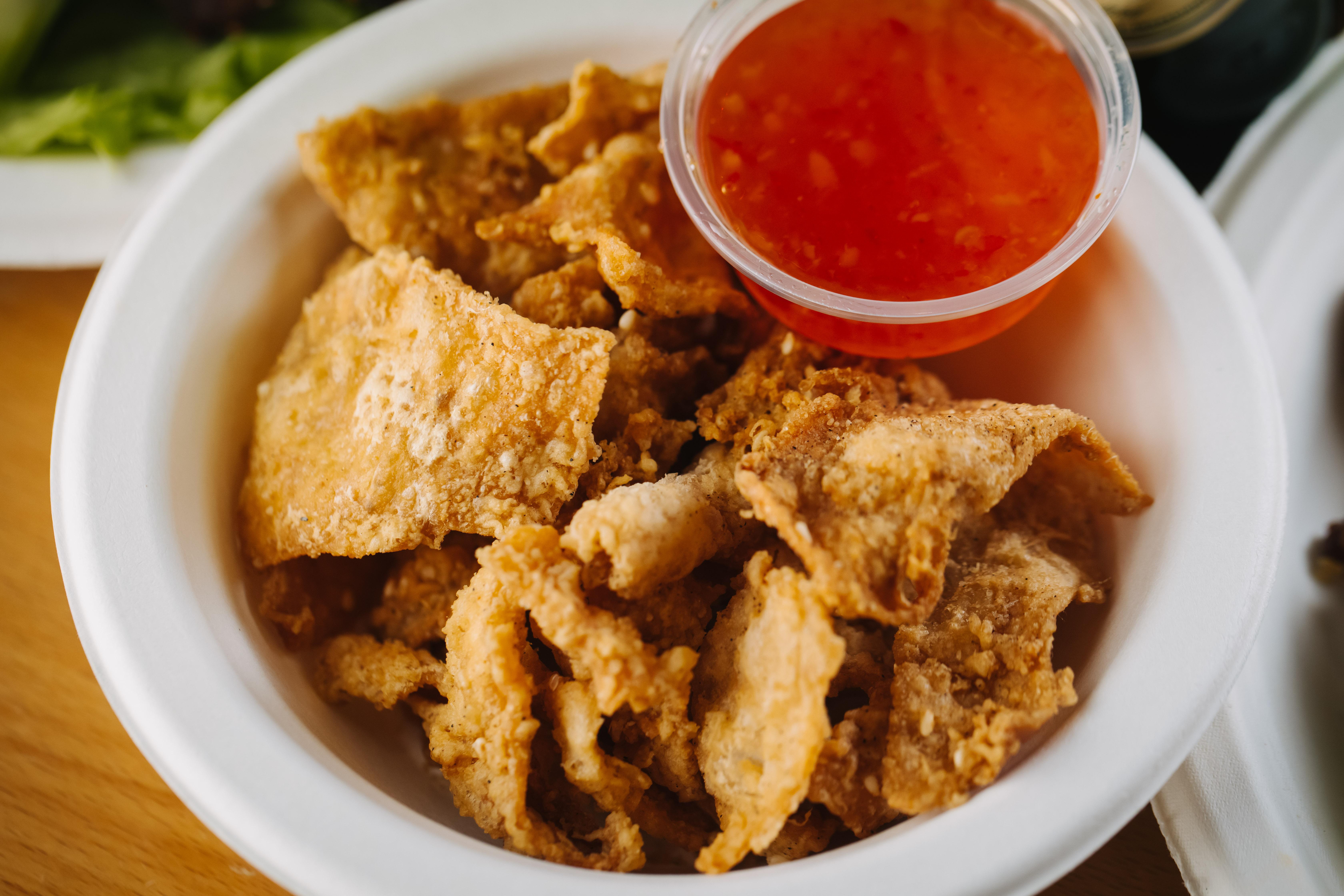 Order G4-Crispy Chicken Skin food online from Too Thai Street Eats store, Carrollton on bringmethat.com
