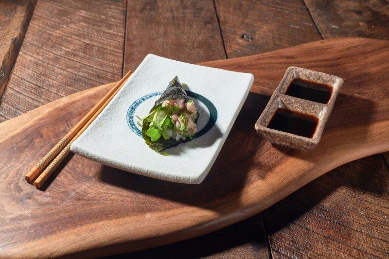 Order Hamachi Hand Roll food online from Rocket Sushi store, San Francisco on bringmethat.com