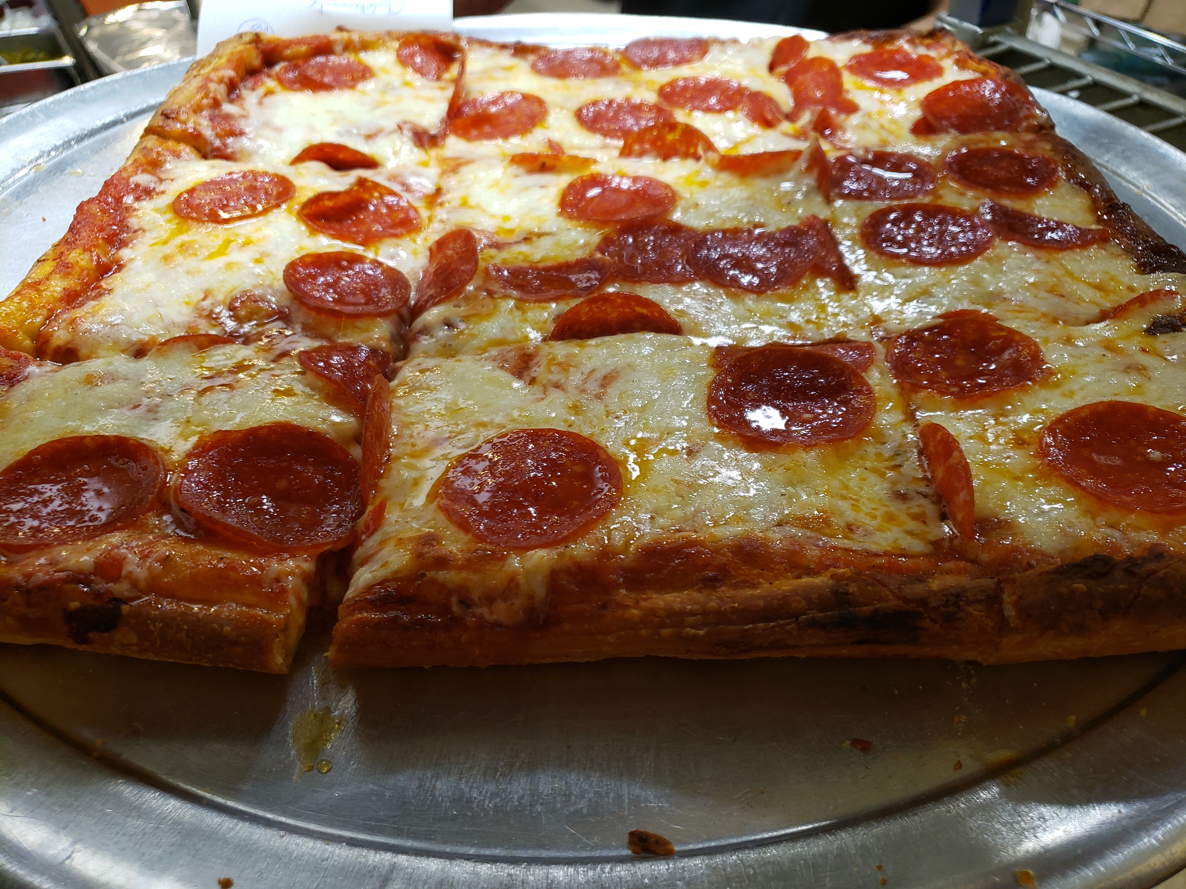 Order 1 Topping Sicilian Style Pizza  food online from Italian Pizzeria store, Durham on bringmethat.com