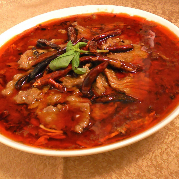Order Spicy Beef with Flaming Chili Oil 水煮牛 food online from King Kee store, San Francisco on bringmethat.com