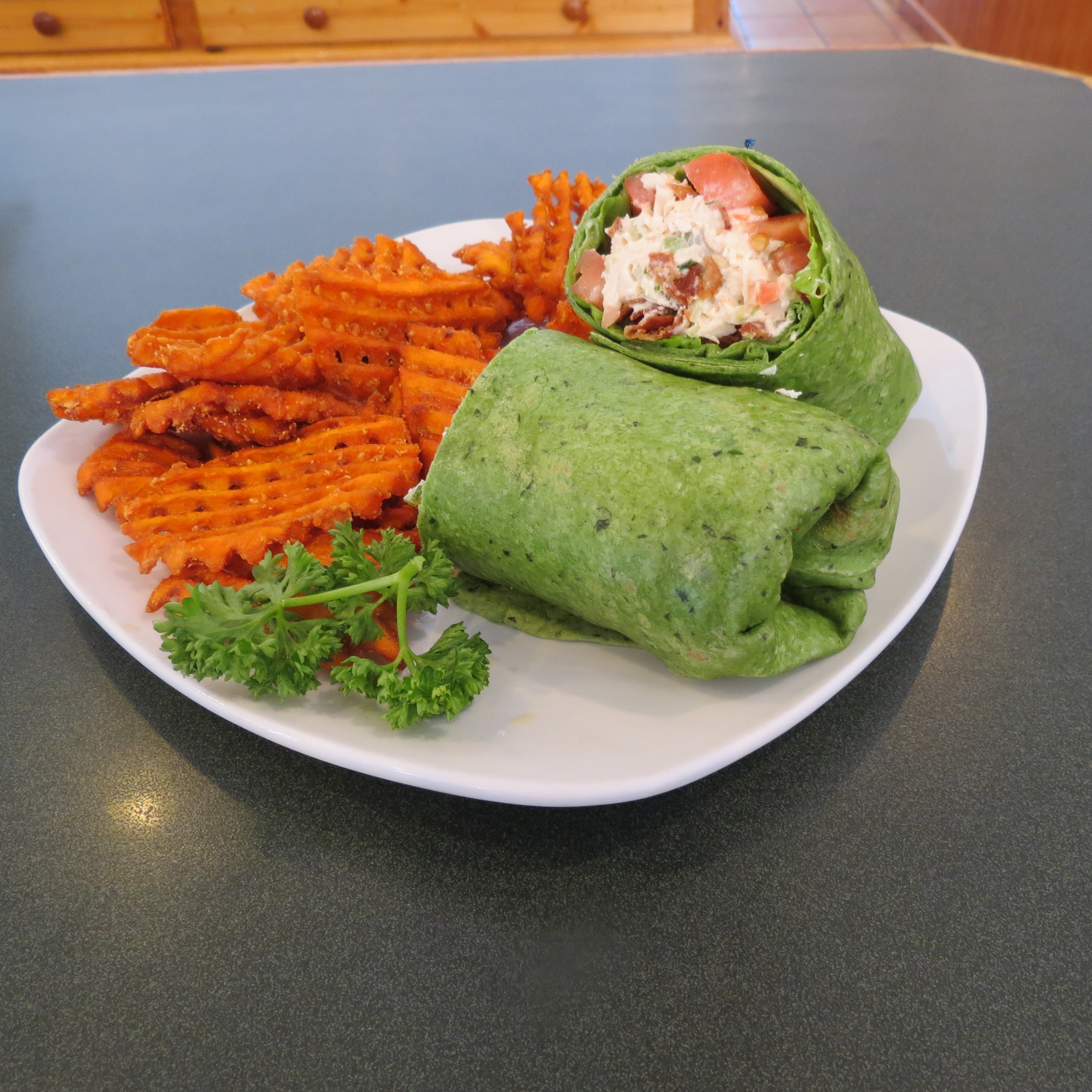 Order Chicken Salad BLT Wrap food online from Grand Day Cafe store, Columbus on bringmethat.com
