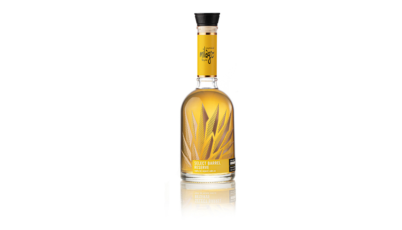 Order Milagro Select Barrel Reserve Añejo Tequila 750mL food online from Liquor Palace store, Burbank on bringmethat.com
