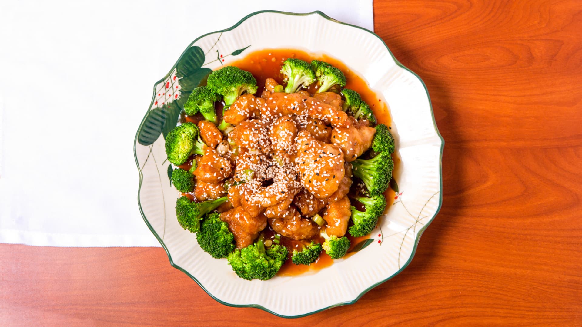 Order 82. Sesame Chicken food online from China Dragon store, Tallmadge on bringmethat.com