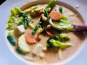 Order Coconut Milk Soup food online from Golden Triangle Cuisine store, Los Gatos on bringmethat.com
