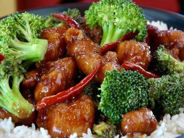 Order General Tso’s Chicken ♨️♨️(V) food online from Fire Bowl Cafe store, Englewood on bringmethat.com
