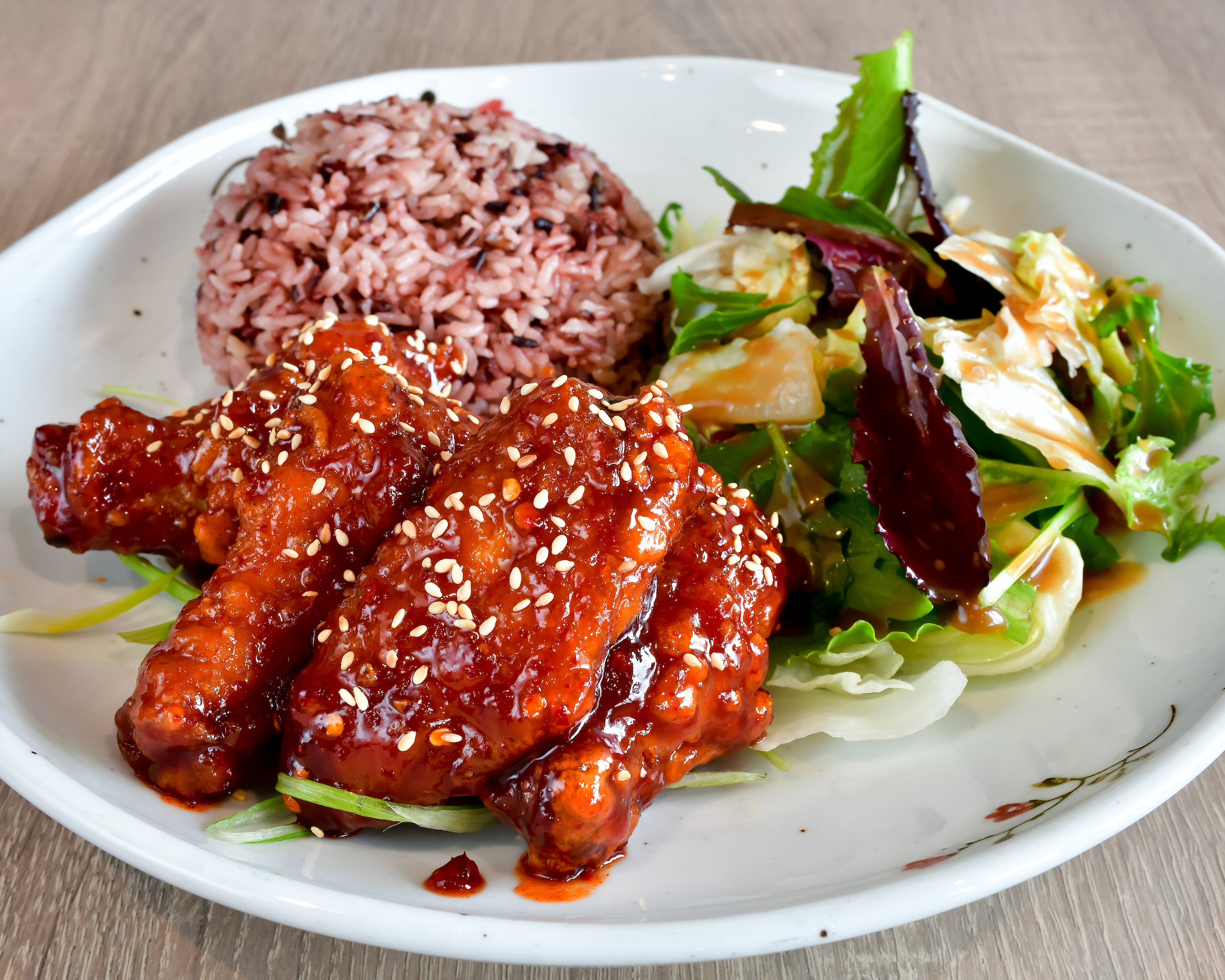 Order Chicken Wing Rice Plate food online from Spoon Korean Bistro store, Fremont on bringmethat.com