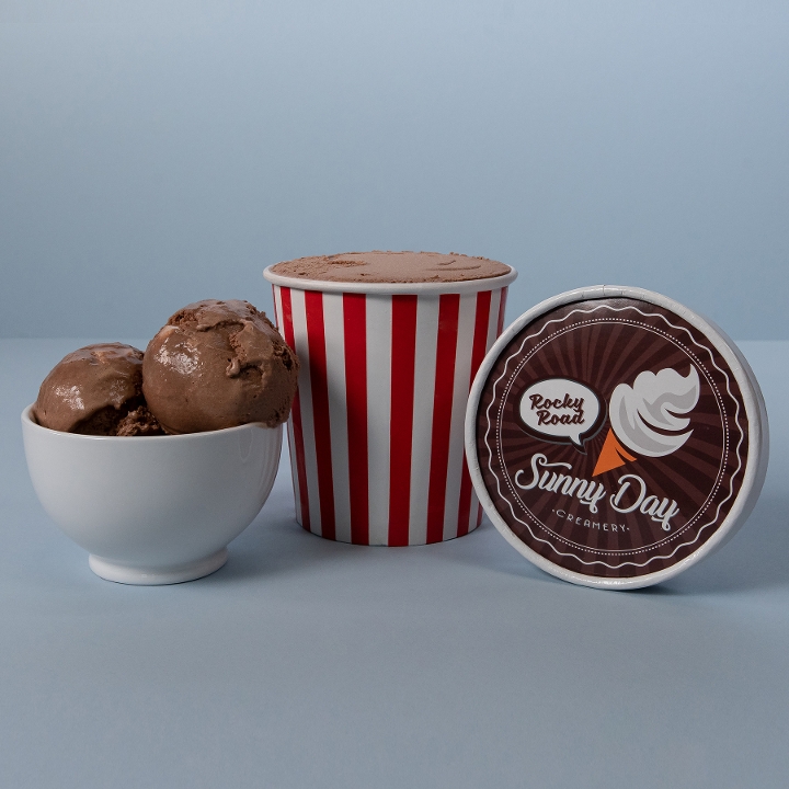 Order Sunny Day Rocky Road Ice Cream (Pint) food online from Pizzeria Bravo store, San Francisco on bringmethat.com
