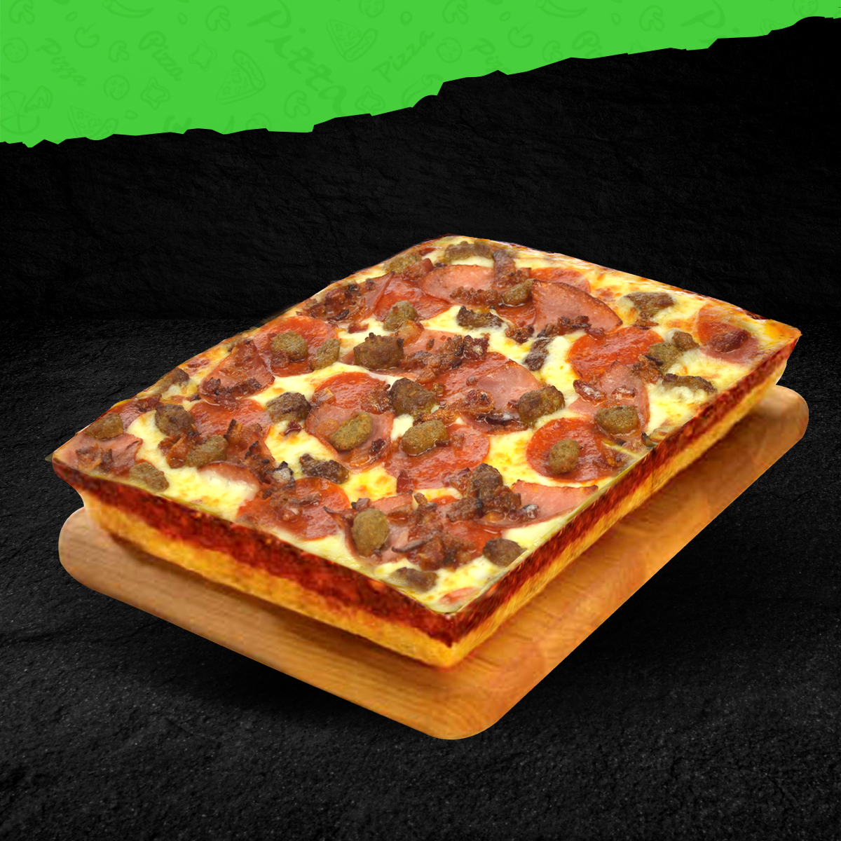 Order Personal Pan Meat Lovers Pizza food online from Piara Pizza store, El Monte on bringmethat.com