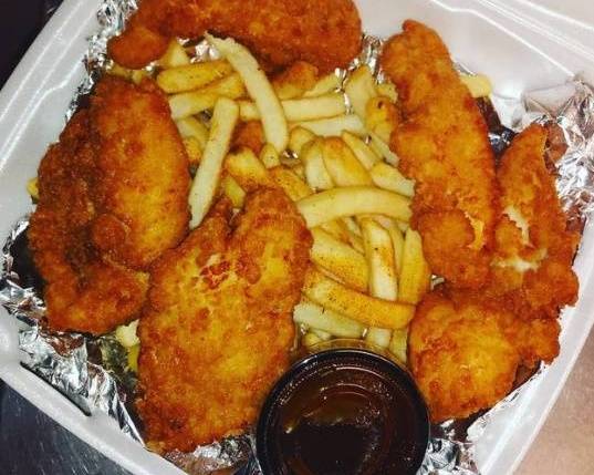 Order Chicken tenders with fries food online from REAL SMOQ'ED BBQ store, Cleveland on bringmethat.com