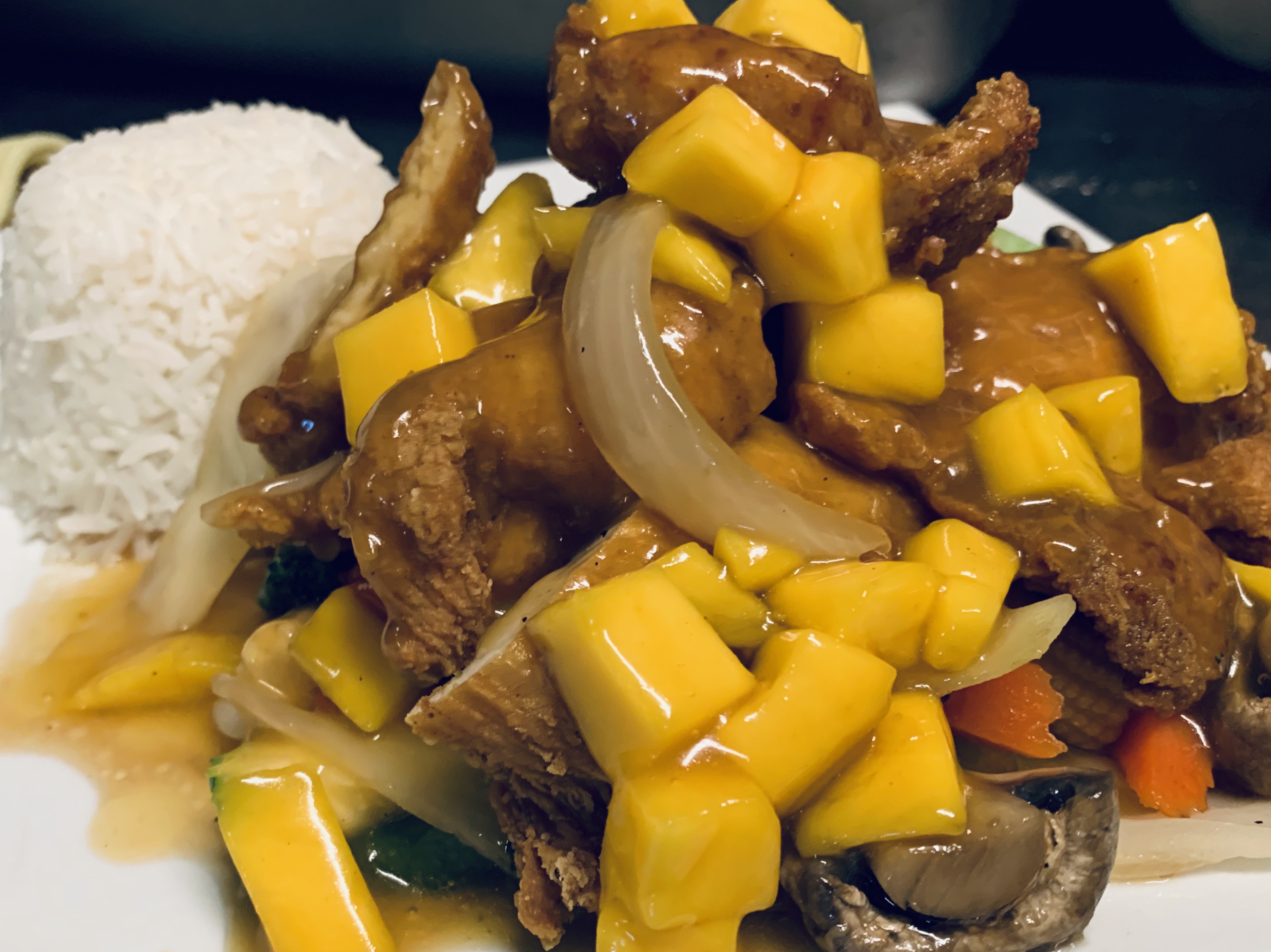 Order Crispy Chicken with Mango Sauce  food online from Thai Time store, Worcester on bringmethat.com