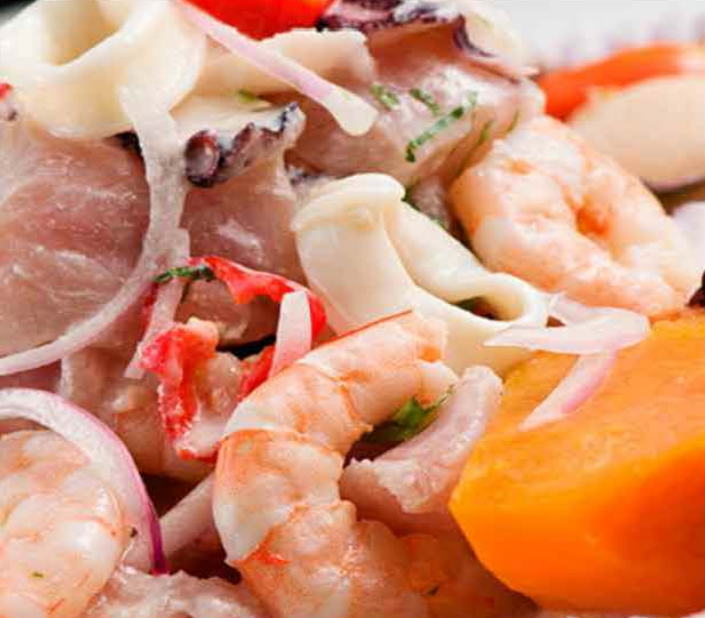 Order Cebiche Mixto food online from Inca's Grill store, Staten Island on bringmethat.com