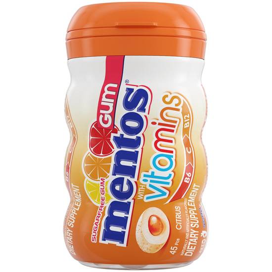 Order Mentos Sugar-Free Chewing Gum with Vitamins B6, C and B12, Citrus Flavored, 45 CT food online from Cvs store, MARTINEZ on bringmethat.com