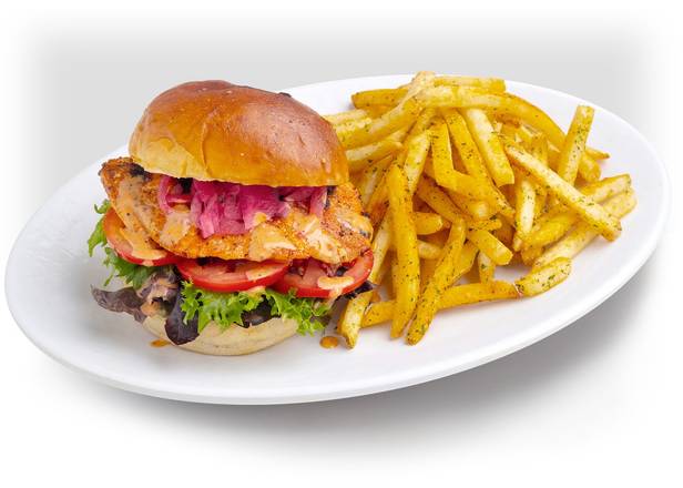 Order NORWEGIAN SALMON SANDWICH food online from California Fish Grill store, Lake Forest on bringmethat.com