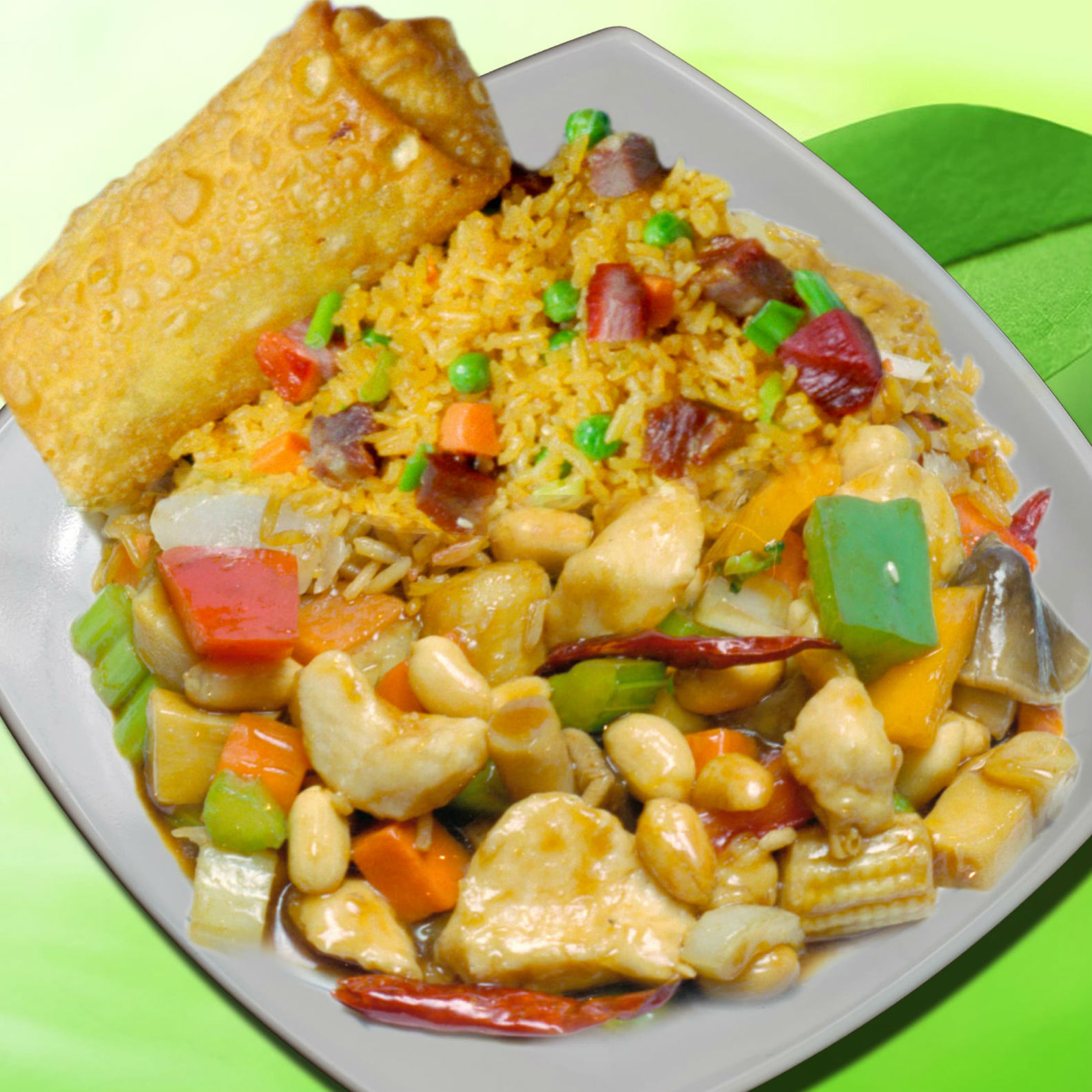 Order 12. Kung Pao Chicken Combo Special food online from Fire Wok store, Halethorpe on bringmethat.com