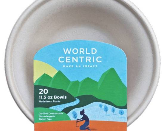 Order World Centric 11.5 oz Bowls 20 Count food online from Bel Clift Market store, SF on bringmethat.com