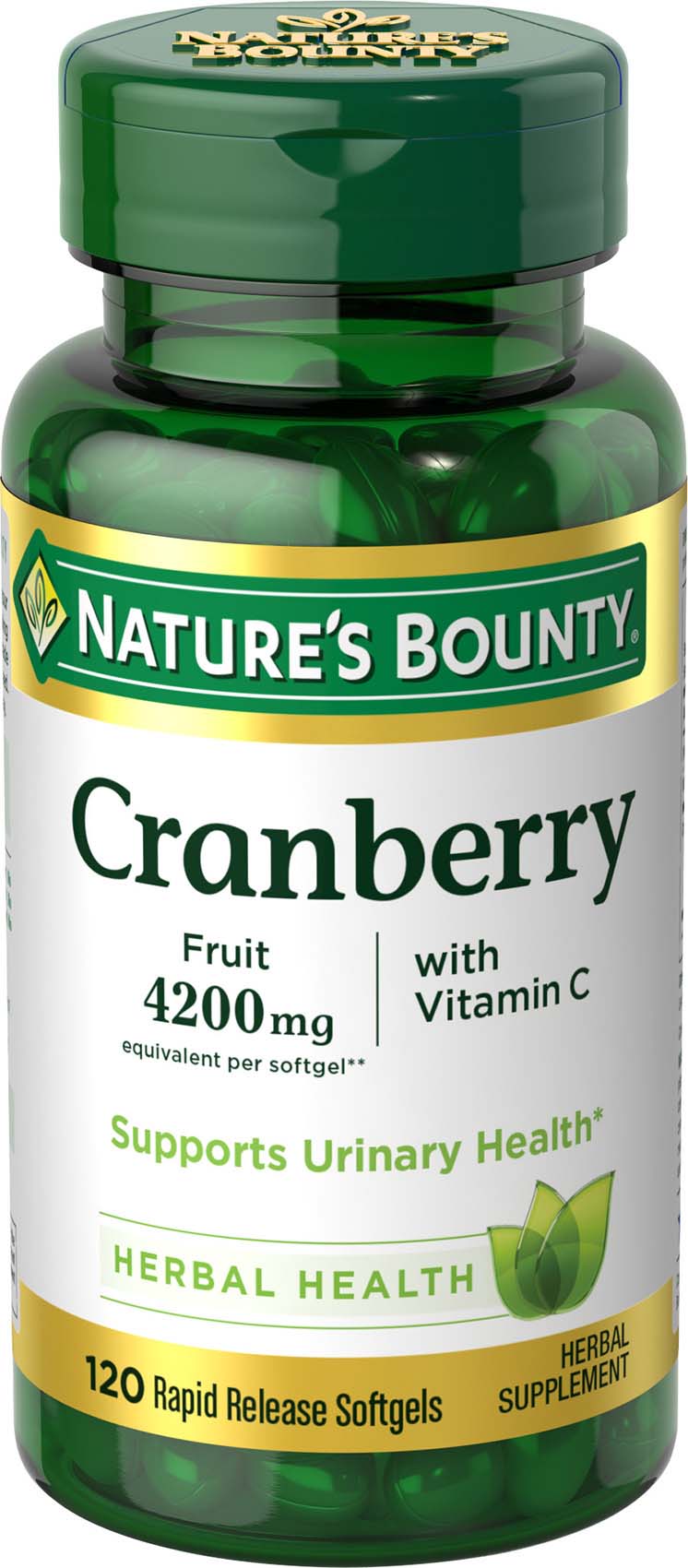 Order Nature's Bounty Cranberry Pills Softgels - 4200mg, 120 ct food online from Rite Aid store, ELMIRA on bringmethat.com