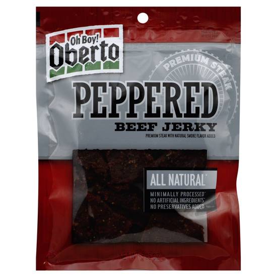 Order Oh Boy! Oberto Peppered Beef Jerky (3.25 oz) food online from Rite Aid store, Eugene on bringmethat.com
