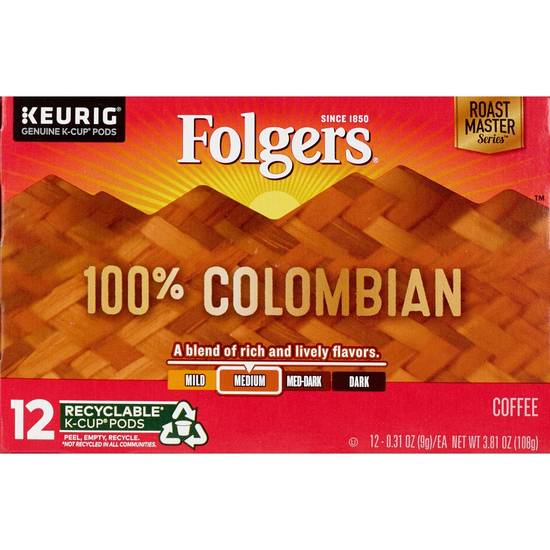 Order Folgers K-Cup Pods Gourmet Selections Lively Columbian, 12CT food online from Cvs store, MISSION VIEJO on bringmethat.com