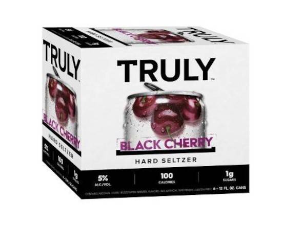 Order Truly Black Cherry - 6 Pack Cans food online from Divine Wine and Spirits store, San Diego on bringmethat.com