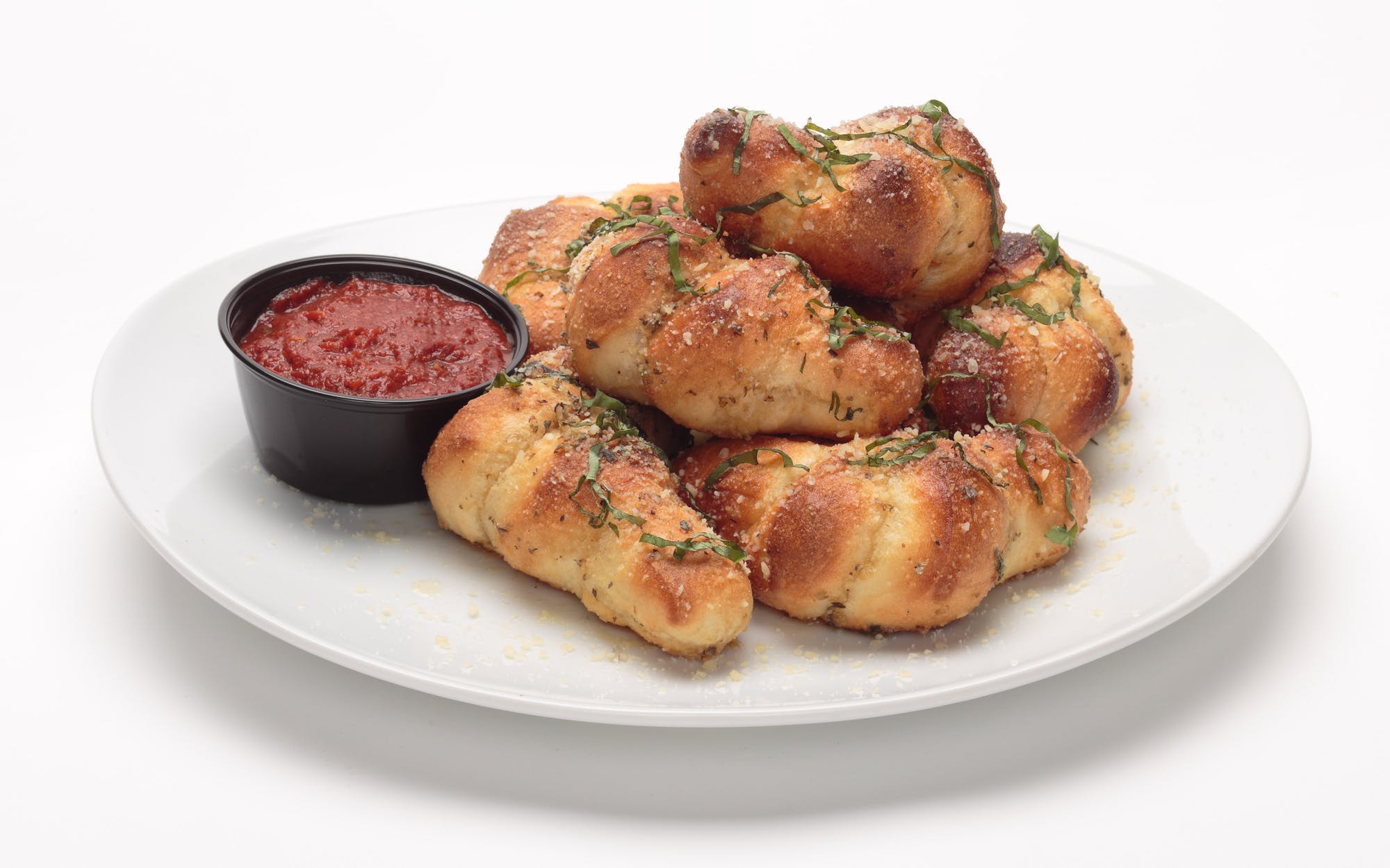 Order Garlic Knots - Half (4 Pieces) food online from Oggi Sports | Brewhouse | Pizza store, Mission Viejo on bringmethat.com