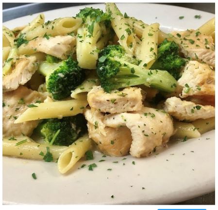 Order Penne, Chicken, Broccoli, Garlic and Oil food online from Calabria Pizza store, Oradell on bringmethat.com