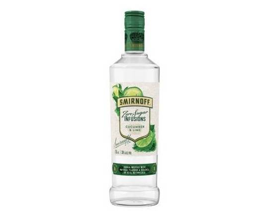 Order Smirnoff Zero Sugar Cucumber & Lime, 750mL vodka (30.0% ABV) food online from Cold Spring Liquor store, Liberty Hill on bringmethat.com