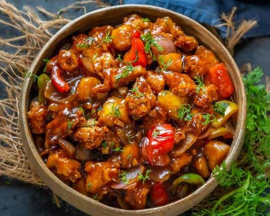 Order Mango chili chicken food online from Namaste Indian Cuisine store, Portland on bringmethat.com