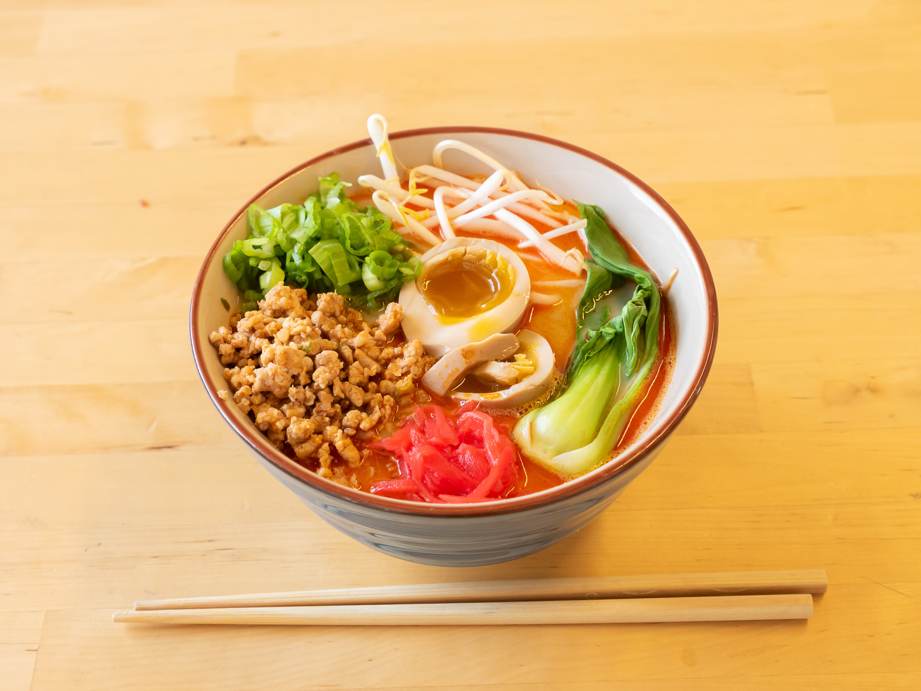 Order Tantanmen with Spicy Ground Pork food online from Nombe Catering store, San Francisco on bringmethat.com