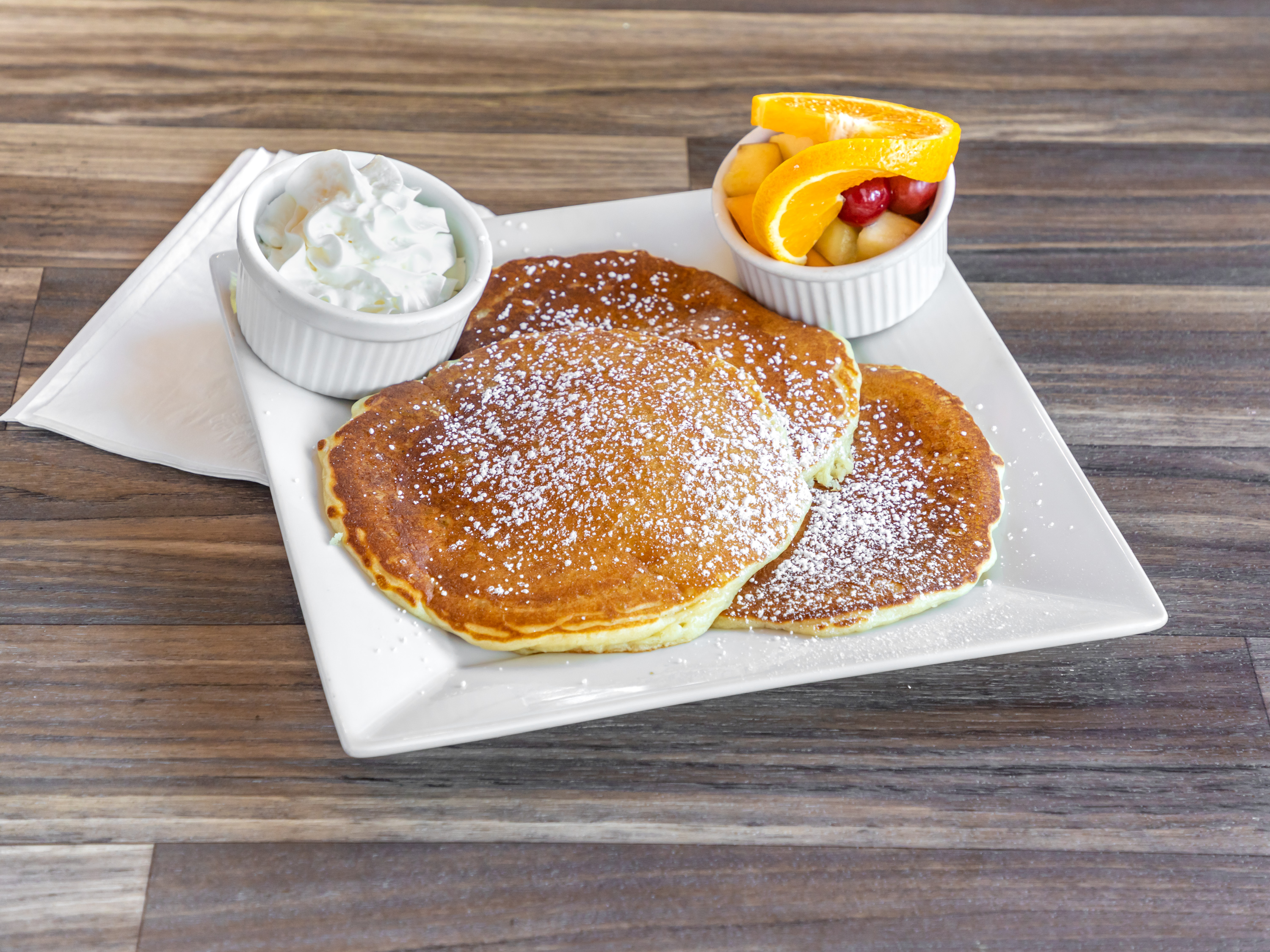Order Soleil Pancakes food online from Cafe Laurent store, Culver City on bringmethat.com