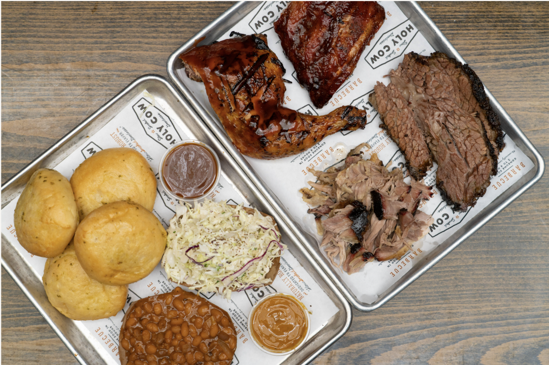 Order Big BBQ Sampler food online from Holy Cow Bbq store, Culver City on bringmethat.com