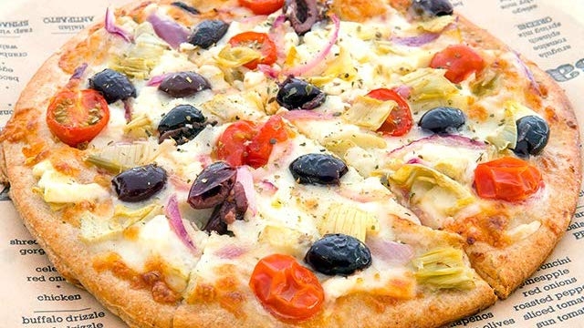 Order mediterranean pizza food online from Make Pizza+Salad store, San Diego on bringmethat.com