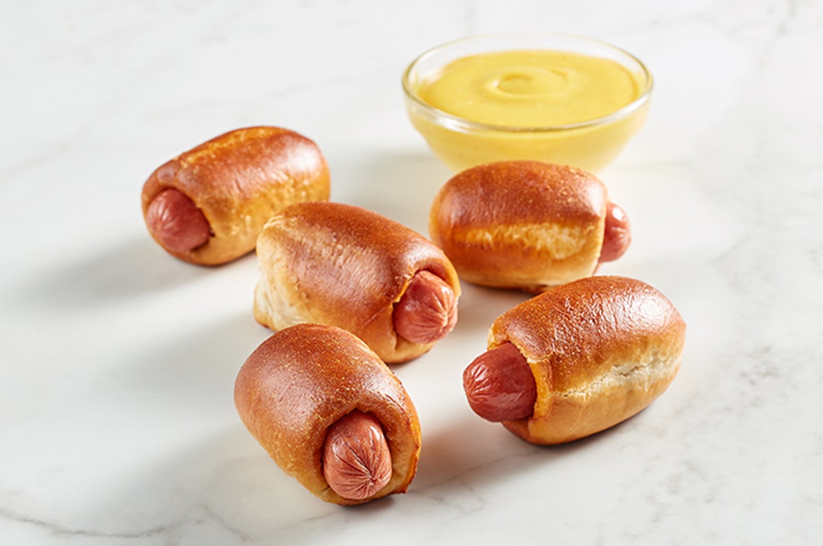Order Kid's Pretzel Dogs (5 Count) food online from Mcalister's Deli store, Longview on bringmethat.com