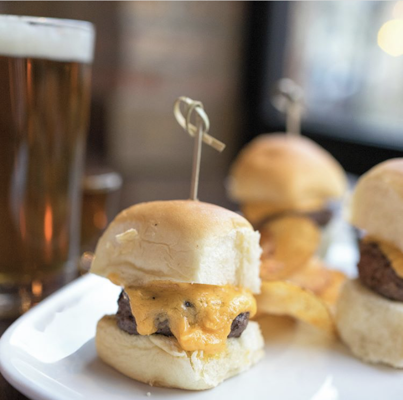 Order Mini Burgers (3 pcs) food online from Gaslight Bar & Grille store, Chicago on bringmethat.com