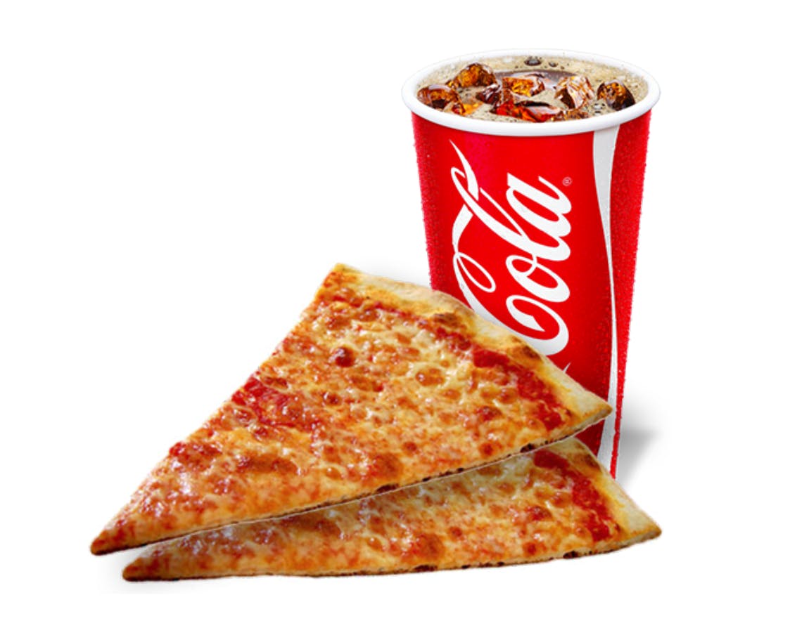 Order Two Cheese Pizza Slices & Drink Combo - Combo food online from Scuotto's Pizza and Pasta Inc. store, Sunrise on bringmethat.com