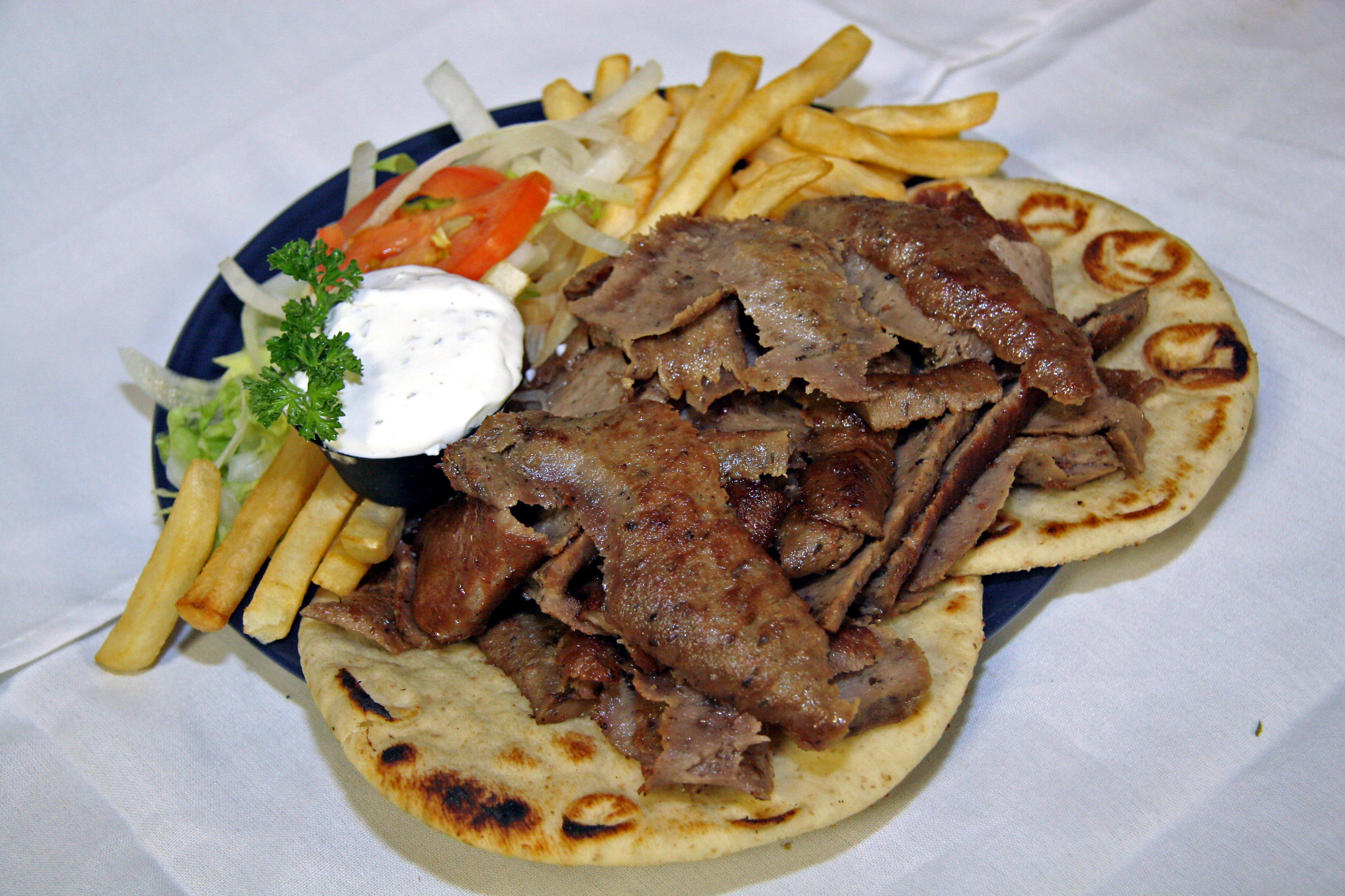 Order Gyro Plate food online from Baba's Famous Steak & Lemonade store, Calumet City on bringmethat.com