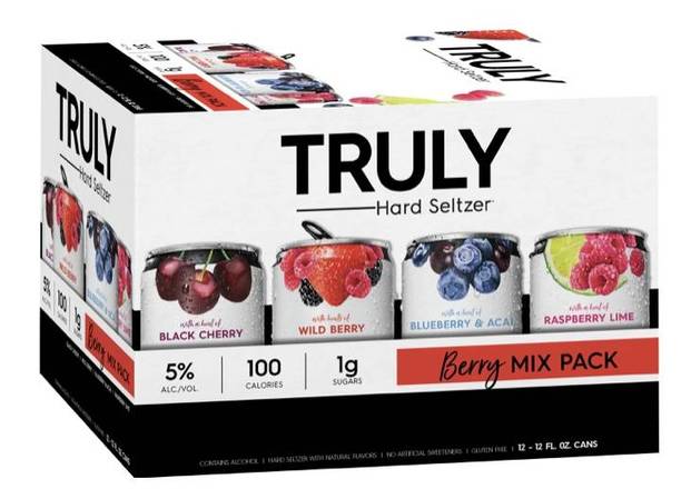 Order Truly Berry Mix Pack, 12pk-12oz canned beer (4.7% ABV) food online from Loma Mini Market store, Long Beach on bringmethat.com
