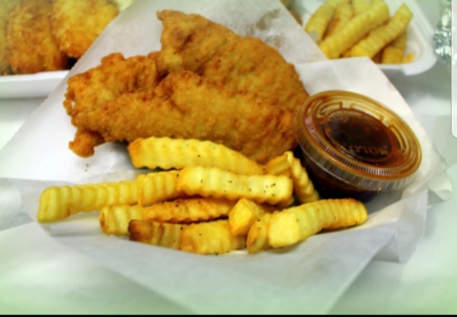 Order 3 Piece Chicken Fingers with Fries food online from Boonie Mac Shack store, Zion on bringmethat.com