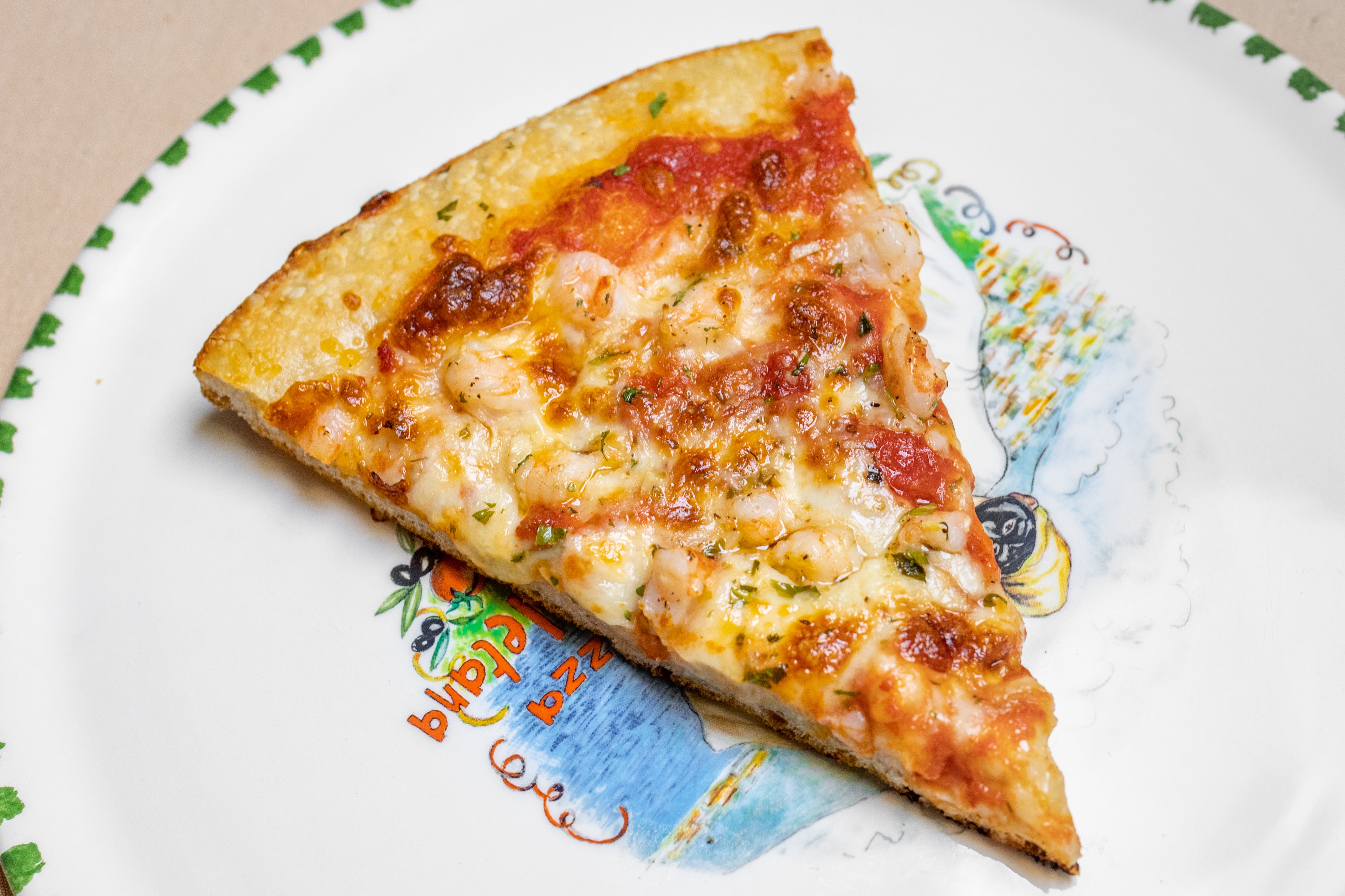 Order Shrimp Parmigiana Pizza - Pizza food online from La Margherita Pizzeria store, Medford on bringmethat.com