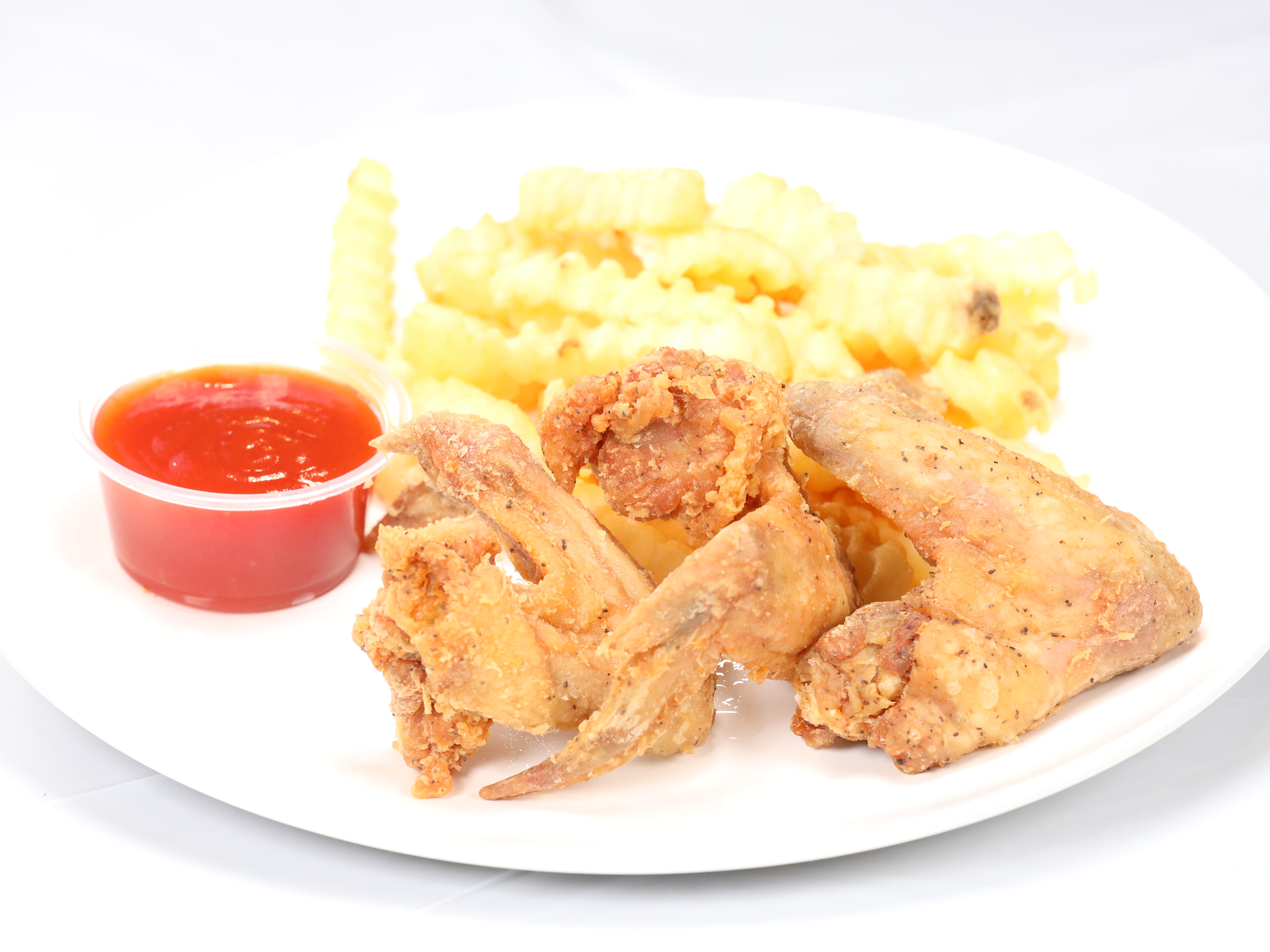 Order 5 Wings and Fries food online from Sam Sylk Chicken And Fish store, Euclid on bringmethat.com