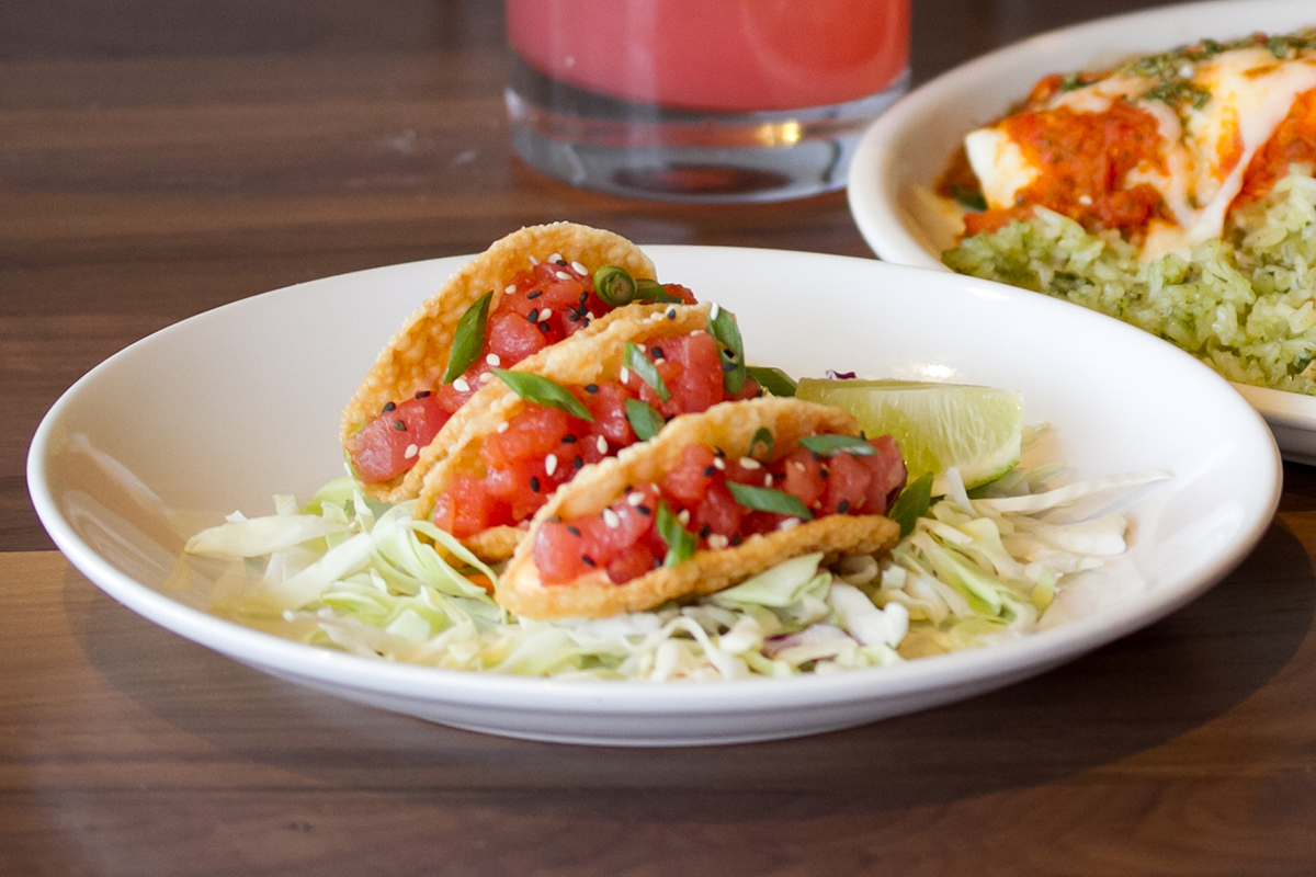Order 3 Spicy Tuna Tartare Tacos food online from Matchbox store, Washington on bringmethat.com