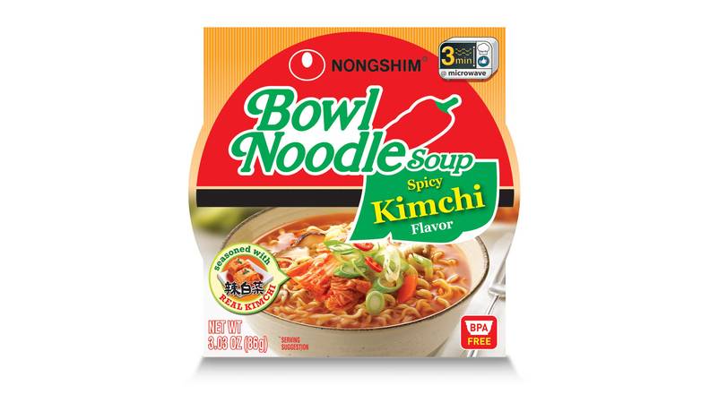 Order Nong Shim Bowl Kimchi food online from Exxon Constant Friendship store, Abingdon on bringmethat.com
